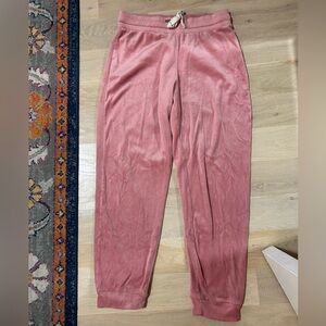 J. Crew Blush velvet joggers